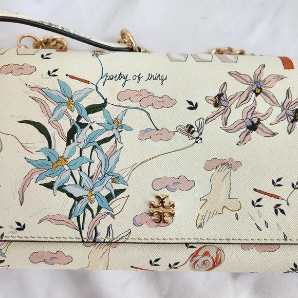 Tory Burch Emerson Poetry Of Things Crossbody Wallet - Picture 4 of 8